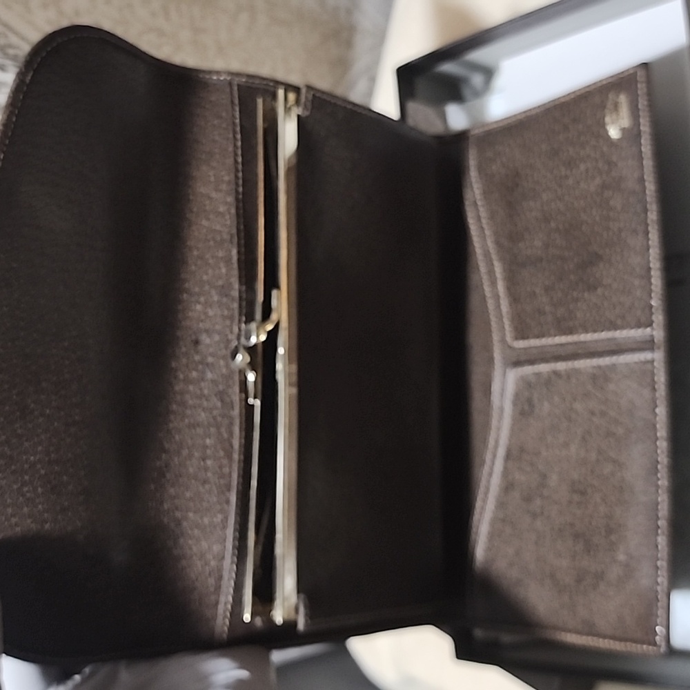 Authentic Vintage Gucci Coated Canvas Centerfold Wallet with Original Cards/ Box - Picture 6 of 6